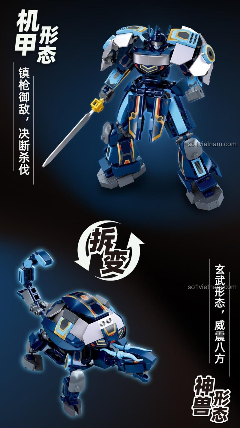 buồng lái phi công bộ lắp ghép Sluban M38-B1278 Cơ giáp Huyền Vũ, đồ chơi mô hình Robot Huyền Vũ giá tốt cho con trai 8 tuổi