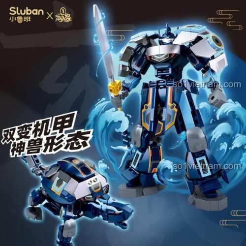đồ chơi mô hình Robot Huyền Vũ Sluban M38-B1278 song biến thần thú, bộ lắp ghép Cơ giáp Huyền Vũ giá rẻ cho bé trai 8 tuổi