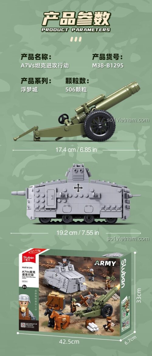 Các minifigures lính Đức trong bộ đồ chơi lắp ráp Sluban M38-B1295, khớp nối linh hoạt.