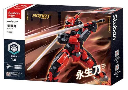 Hộp sản phẩm bộ lắp ghép Robot Vĩnh Sinh Đao Sluban M38-B1297, đồ chơi mô hình cho con trai 14 tuổi, giá rẻ.