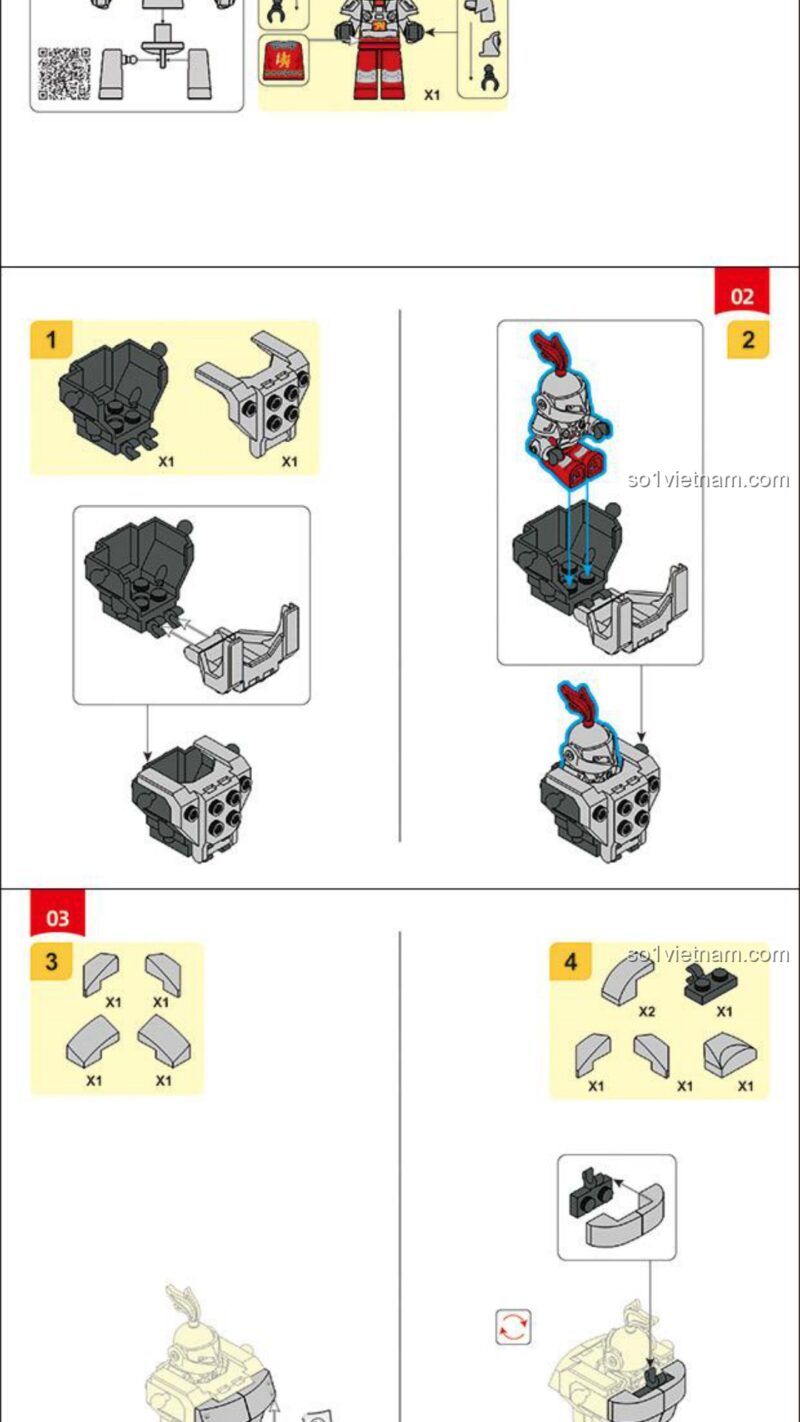 Robot Chiến Binh Trung Cổ Sluban M38-B1309 Sách Lắp Ghép PDF
