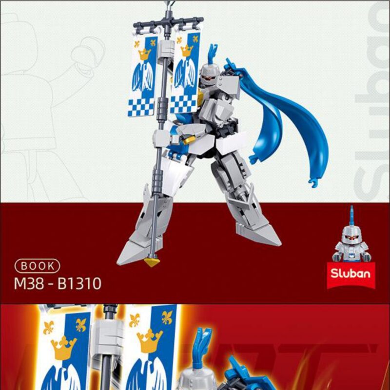Robot Mecha Hiệp Sĩ Hộ Vệ Cầm Cờ Sluban M38-B1310 Hướng Dẫn Lắp Ráp PDF Gốc Chất Lượng Cao