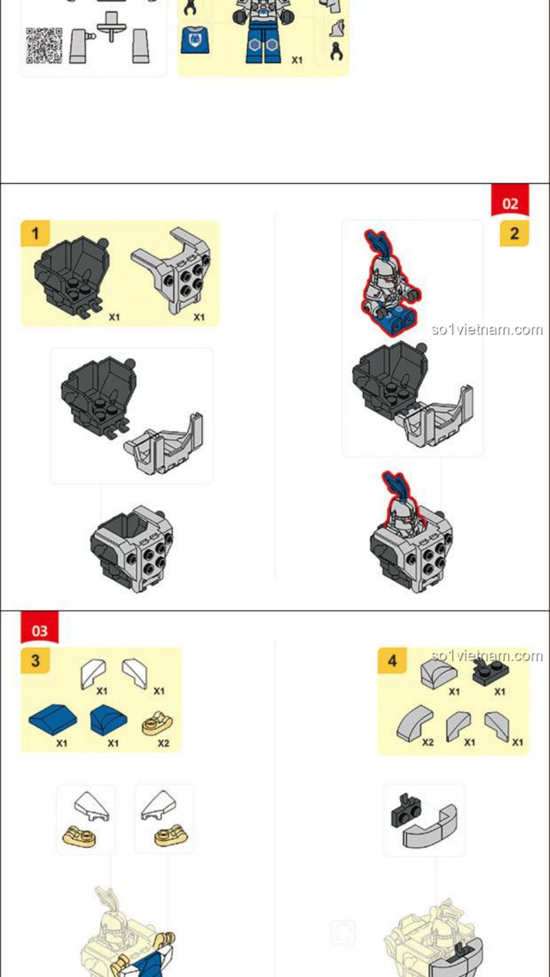 Mecha Hộ Vệ Sluban M38-B1310 Hướng Dẫn Lắp Ráp PDF Gốc Chất Lượng Cao