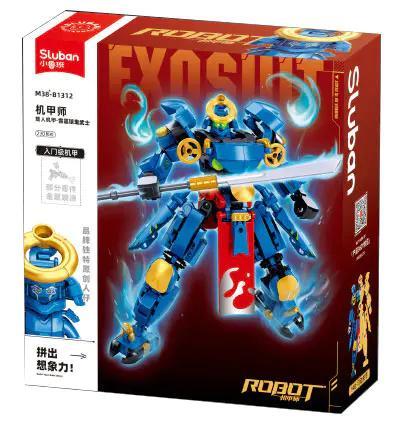 Hộp sản phẩm bộ lắp ghép Robot Samurai Quỷ Tuyết Liên Sluban M38-B1312 cho bé trai 8 tuổi giá rẻ, một lựa chọn thông minh thay thế LEGO®.