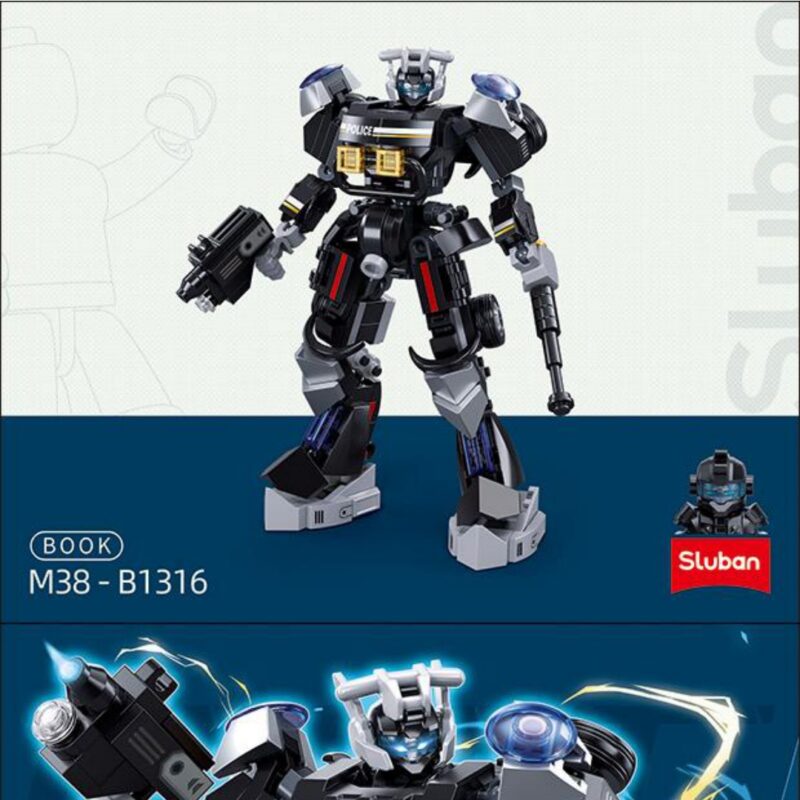 Sách Hướng Dẫn Lắp Ráp Sluban M38-B1316 Robot Cảnh Sát Biến Hình PDF Gốc Chất Lượng Cao