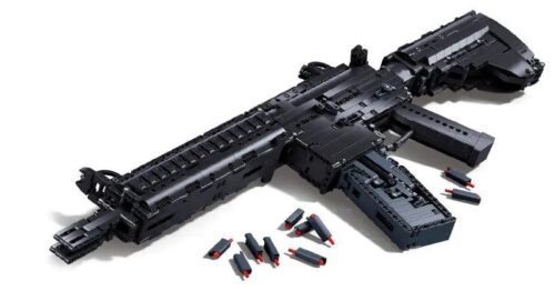 bộ đồ chơi Súng trường tấn công M416 Sluban M38-B1352 tỉ lệ 1:1 bắn đạn xốp, phù hợp con trai 14 tuổi, giá tốt