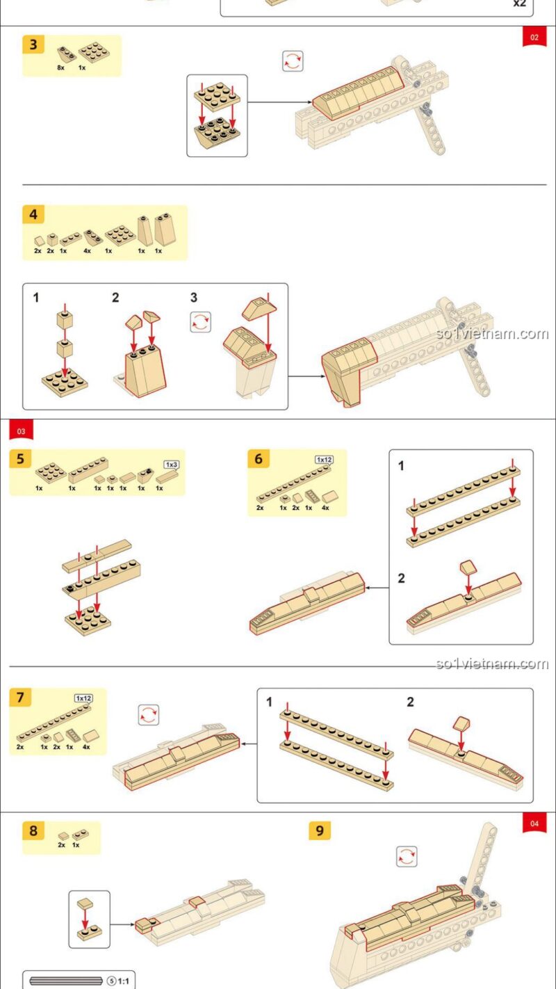 Mô hình súng SCAR-L Sluban M38-B1353 Súng SCAR-L Game for Peace hướng dẫn Sluban M38B1353 Mô hình súng SCAR-L
