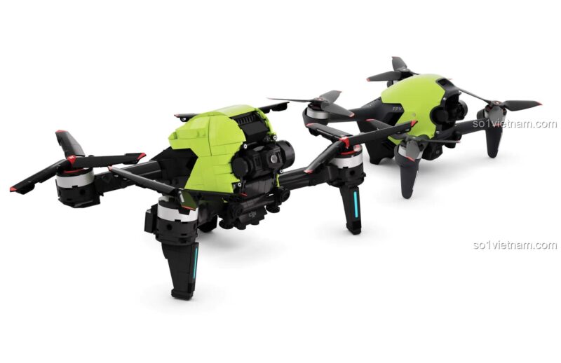 Hai mô hình Drone DJI FPV lắp ghép Star Castle 32010