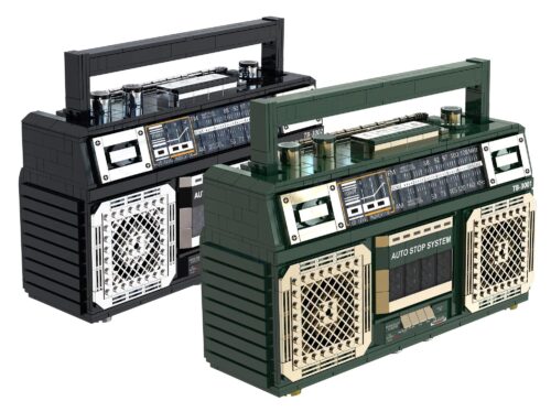 Bộ lắp ghép Đài Radio Cổ Điển SugerBox TB3001 hai màu xanh lá và đen, mô hình loa Bluetooth cổ điển cho con trai 14 tuổi, giá tốt