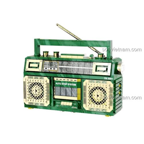 Đồ chơi mô hình Đài Radio Retro SugerBox TB3001 màu xanh lá, loa Bluetooth tích hợp, chất lượng cao, đáng tiền cho con trai 14 tuổi