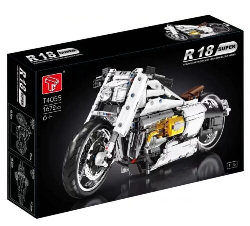 Hộp sản phẩm bộ lắp ghép mô tô R18 Taile T4055 tỉ lệ 1:5 cho bé 6 tuổi
