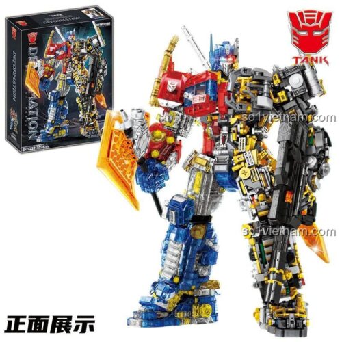 Hình ảnh chính diện của bộ lắp ghép Robot Bích Tinh Đế Hoàng Giáp Tank 9221. Mô hình Azure Star Emperor với 3226 mảnh ghép, giá rẻ, dành cho con trai 6 tuổi.