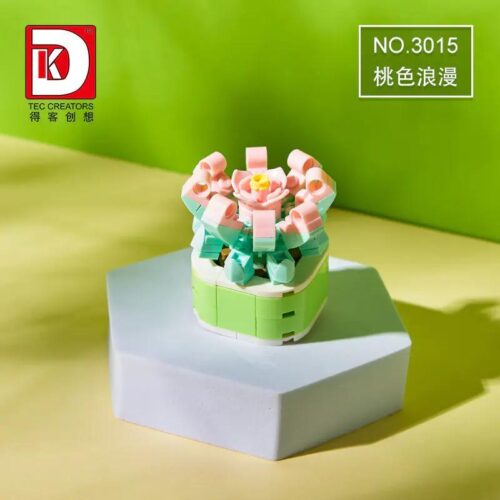 Bộ lắp ghép Chậu cây Sắc Hồng Lãng Mạn TEC CREATORS 3015. Đồ chơi mô hình trang trí bàn làm việc cho bé gái 8 tuổi, giá rẻ.