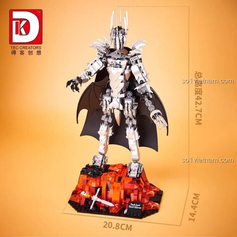 Kích thước mô hình Chúa tể Hắc ám Sauron TEC CREATORS 6007