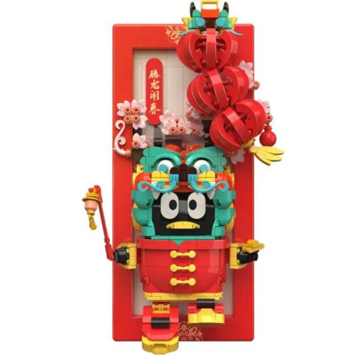 Bộ lắp ghép Rồng may mắn QQ Tencent QQ-2024-01, mô hình trang trí Tết Nguyên Đán cho bé 6 tuổi, mang lại may mắn thịnh vượng với giá tốt.