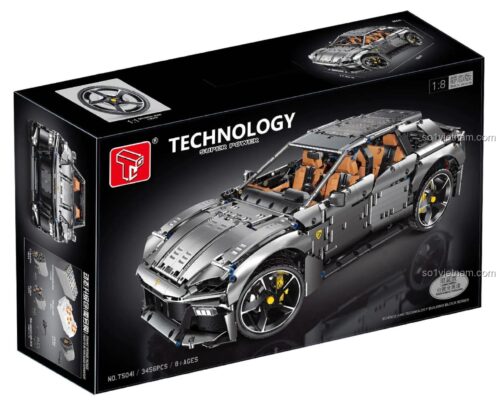 Hộp đồ chơi lắp ráp Siêu xe Ferrari Purosangue TGL T5041 3456 chi tiết, chất lượng cao cho bé trai 8 tuổi