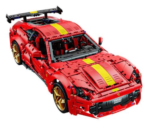 bộ lắp ráp Siêu xe Ferrari 812 TGL T5044, mô hình xe thể thao đỏ vàng, đồ chơi cho con trai 8 tuổi, giá tốt
