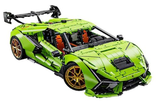 Mô hình bộ lắp ráp Lamborghini Aventador SVJ TGL T5046 màu xanh lá, một đồ chơi mô hình TGL T5046 giá rẻ dành cho con trai 8 tuổi.