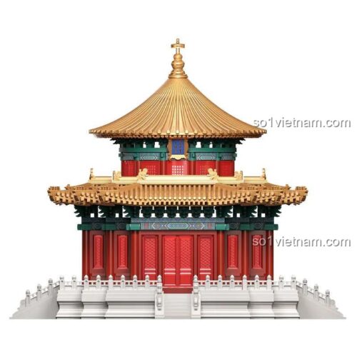 Bộ Lắp Ghép Kiến Trúc Cổ Đại Trung Hoa - Ngự Viên: Thiên Thu Đình (570 Mảnh) - Kỹ thuật ghép mộng truyền thống, Mô phỏng kiến trúc cổ Trung Hoa
