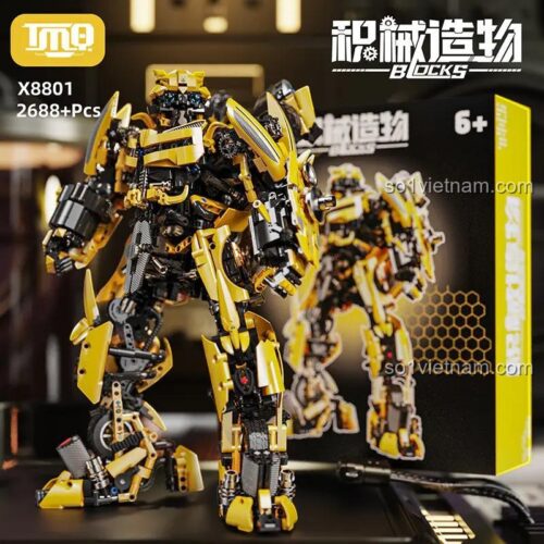 đồ chơi mô hình TMQ X8801, robot Bumblebee cơ khí chi tiết, đồ chơi lắp ráp cho bé trai 6 tuổi, giá rẻ