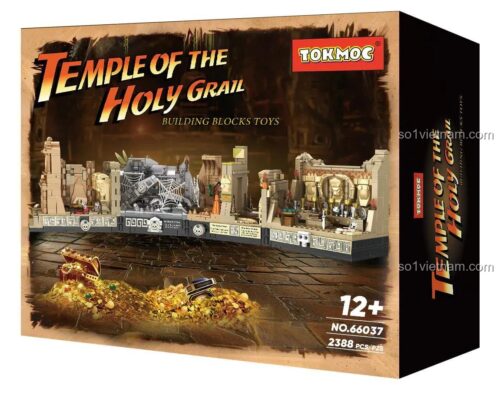 Hộp bộ lắp ghép TOKMOC 66037 Đền Thờ Holy Grail, đồ chơi mô hình Indiana Jones cho bé trai 12 tuổi, chất lượng cao