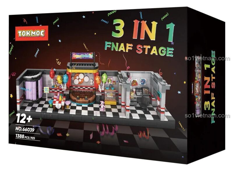 bộ xếp hình 66039 chi tiết Sân Khấu Five Nights at Freddy's bí ẩn hấp dẫn cho con gái 12 tuổi