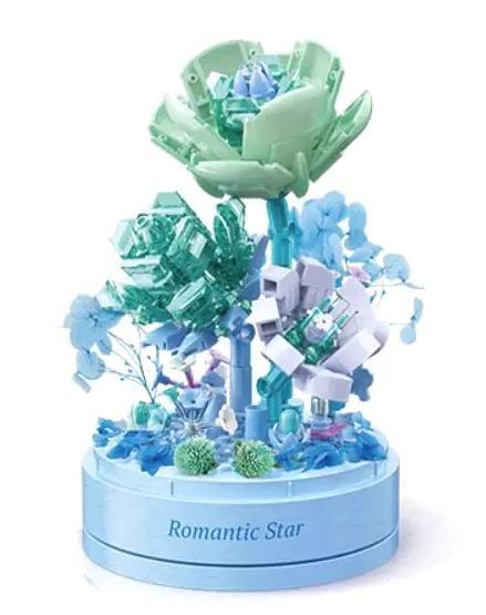 Ảnh cận cảnh bộ lắp ghép Hộp nhạc hoa Ngôi Sao Lãng Mạn TOP TOY TC1115, món quà giá rẻ cho con gái 8 tuổi.