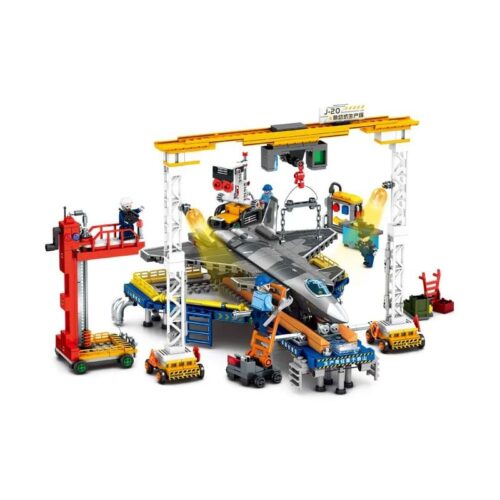 bộ lắp ghép Máy bay chiến đấu J-20 TOP TOY TC1215, mô hình Dây chuyền sản xuất J-20 cho con trai 8 tuổi, giá tốt