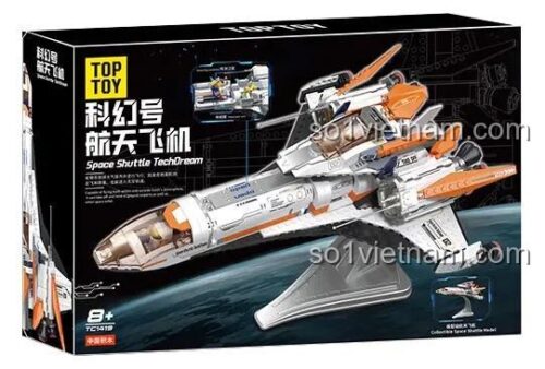 Hộp sản phẩm đồ chơi mô hình Phi thuyền không gian TechDream, thể hiện hình ảnh phi thuyền hoành tráng. Món quà tuyệt vời cho bé trai.
