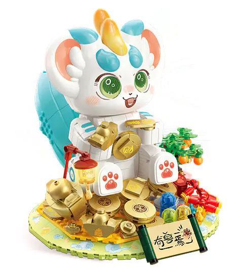Mô hình Tỳ Hưu Chiêu Tài TOP TOY TC1827 lắp ráp từ bộ xếp hình mini block, đồ chơi giáo dục cho bé 8 tuổi, món quà ý nghĩa