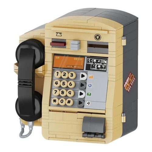 Bộ lắp ghép Điện thoại công cộng cổ điển TOP TOY TC1911, mô hình chi tiết với ống nghe và bàn phím số, giá rẻ cho bé 6 tuổi.