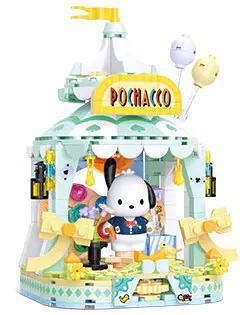 Mô hình lắp ráp khu vui chơi Pochacco's Happy Game Hall của TOP TOY, mã TC2024, màu sắc tươi sáng, chi tiết dễ thương, phù hợp cho bé gái 8 tuổi