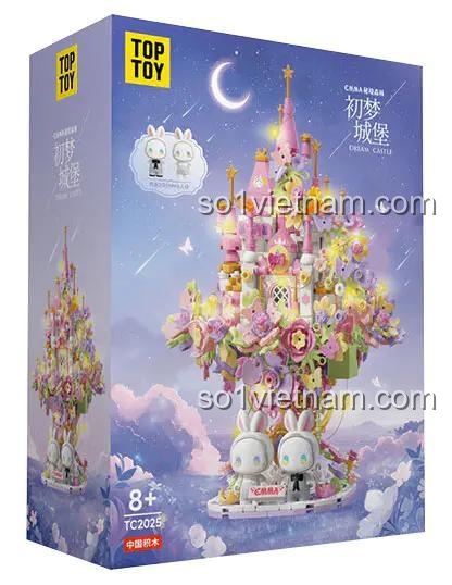 đồ chơi lắp ghép TC2025, đồ chơi mô hình Lâu đài EMMA, hộp sản phẩm bộ lắp ghép Lâu đài Giấc mơ Đầu tiên EMMA Rừng Bí mật, có đèn LED, cho bé gái 8 tuổi, giá tiết kiệm