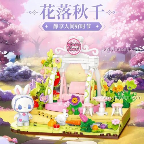 Mô hình EMMA Bí Ẩn Trang Viên: Hoa Rơi Trên Xích Đu TOP TOY TC2029, bộ lắp ghép mini block, 360 mảnh, 2 minifigures, 8+ tuổi, con gái, khu vườn cổ tích