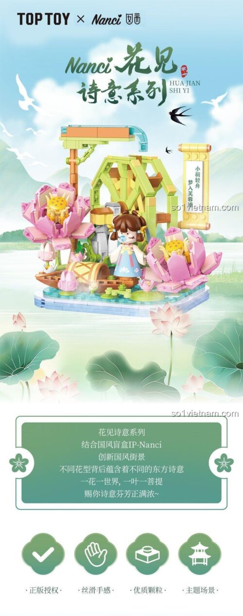 Hộp sản phẩm Nanci Hoa Gặp Ý Thơ Vườn Hoa An Nhàn TOP TOY TC2041