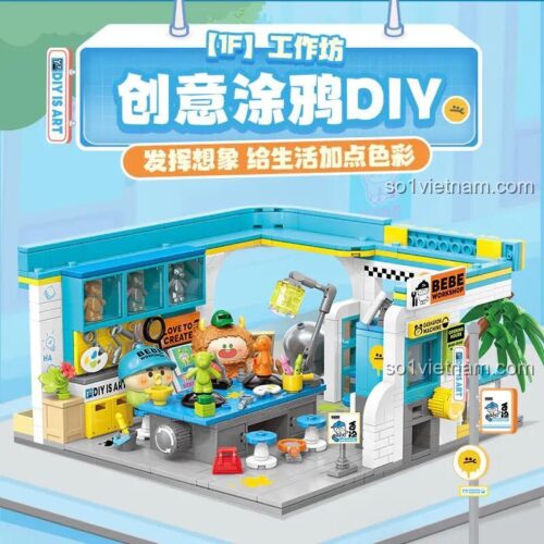 Bộ lắp ghép TOP TOY TC2050 Tiệm làm đồ thủ công sau khi lắp ráp