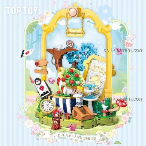 Đồ chơi lắp ghép TOP TOY TC2312 Thế Giới Mộng Mơ Alice, bộ xếp hình cho bé gái 8 tuổi, chất lượng cao.