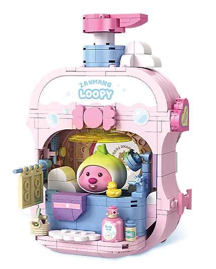 Ảnh chính diện bộ lắp ghép TOP TOY TC2328 Zanmang Loopy tắm bồn, món đồ chơi mô hình cho bé gái 8 tuổi.