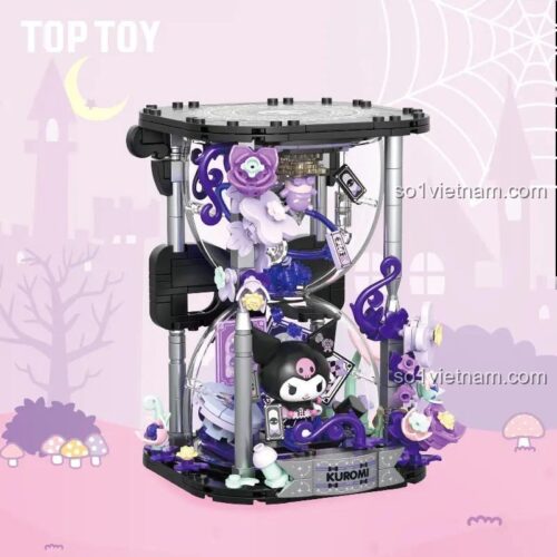 Mô hình Kuromi Hoa Nguyện Ước TOP TOY TC2336 đã lắp ráp, thiết kế đồng hồ cát độc đáo, màu tím lung linh, đồ chơi sáng tạo cho bé gái