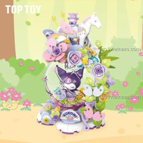 Mô hình Kuromi Giấc Mơ Mây Mờ TOP TOY TC2337, đồ chơi lắp ráp Sanrio Kuromi cho bé gái 8 tuổi