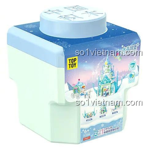 Hộp đồ chơi lắp ghép TOP TOY TC2509 Lâu đài Pha lê, bộ xếp hình Lâu đài công chúa 300 mảnh, đồ chơi mô hình giá rẻ cho bé gái.