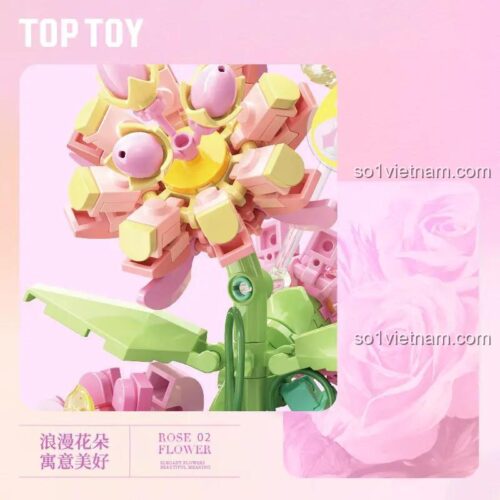 TOP TOY TC2705 Mô hình hoa lắp ráp chi tiết tinh xảo, Bộ Lắp Ghép Hoa Âm Nhạc Lãng Mạn, Đồ chơi lắp ghép hoa, Mô hình hoa, Quà tặng hoa, Đồ trang trí hoa, Hộp nhạc hoa, 15+ tuổi, Con gái, Vườn Hoa Diệu Kỳ, Giá tốt