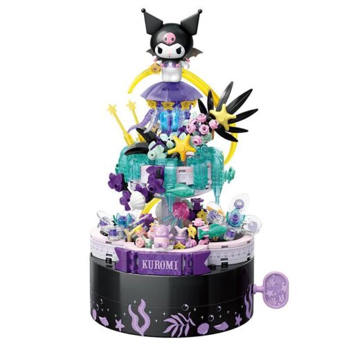 Mô hình lắp ráp Hộp nhạc Biển Cả Kuromi TC2707 của TOP TOY, có đèn LED và âm thanh, 400 chi tiết, cho bé gái 8 tuổi