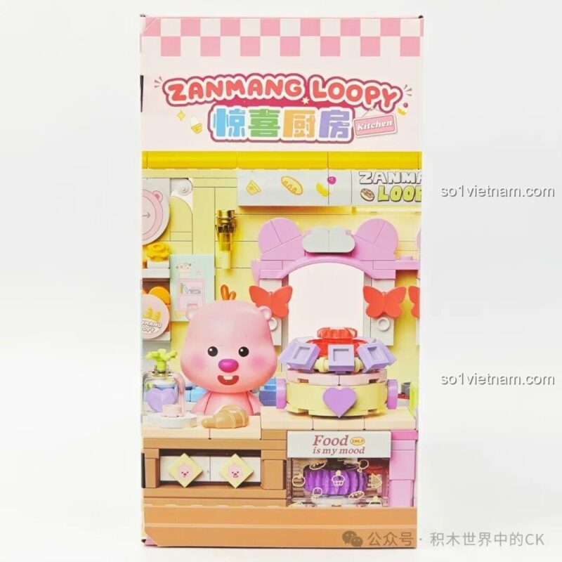 Mặt bên phải hộp sản phẩm ZANMANG LOOPY: Beauty Diary của TOP TOY