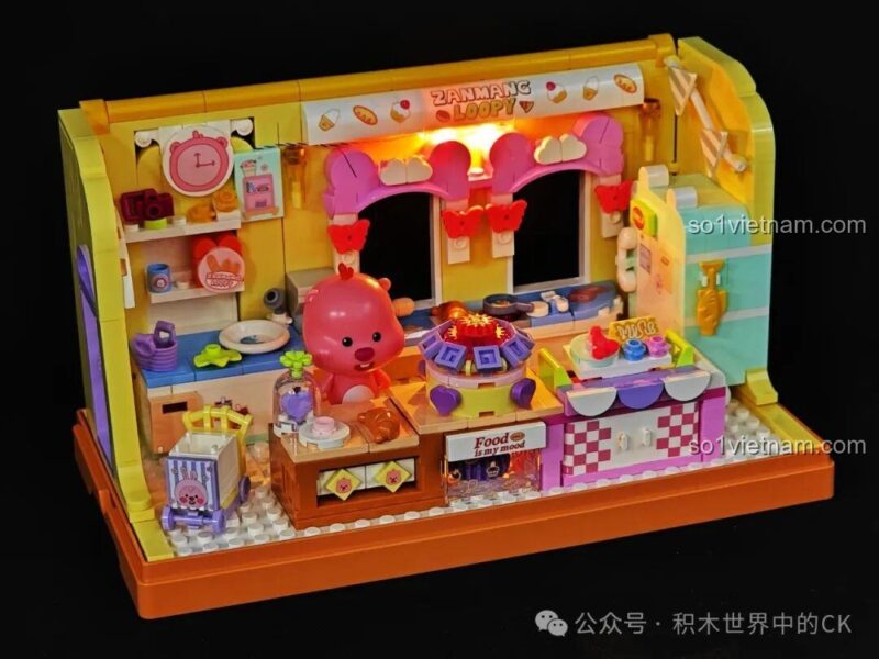 Mô hình ZANMANG LOOPY: Beauty Diary của TOP TOY với đèn LED, nhân vật và phụ kiện làm tóc, tắm rửa, chăm sóc da