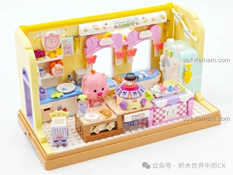 Mô hình ZANMANG LOOPY: Beauty Diary của TOP TOY với đèn LED, nhân vật và phụ kiện làm tóc, trang điểm, chăm sóc da