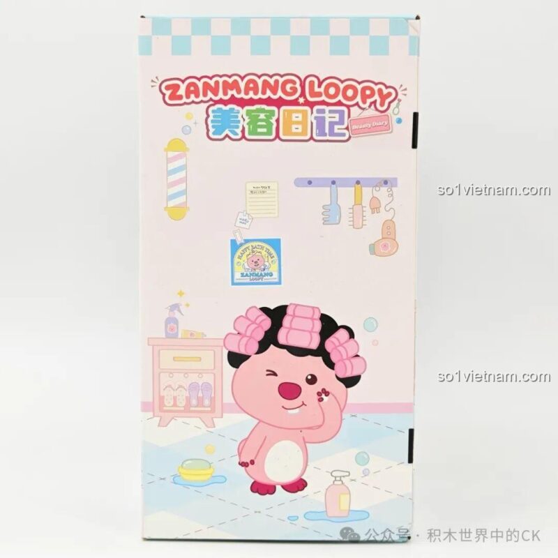 Mô hình ZANMANG LOOPY: Beauty Diary của TOP TOY với đèn LED, nhân vật, phụ kiện làm tóc, trang điểm, tắm rửa, chăm sóc da và hộp đèn