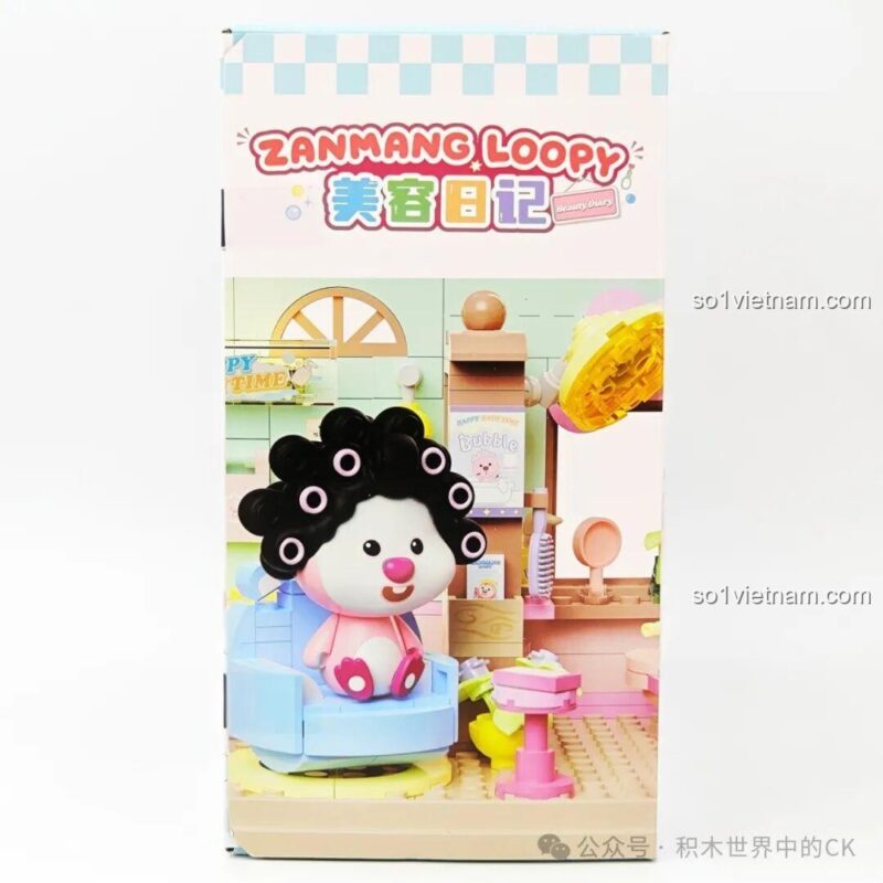 Mô hình ZANMANG LOOPY: Beauty Diary của TOP TOY với đèn LED, nhân vật, phụ kiện làm tóc, trang điểm, tắm rửa, chăm sóc da và hộp đèn sáng tối