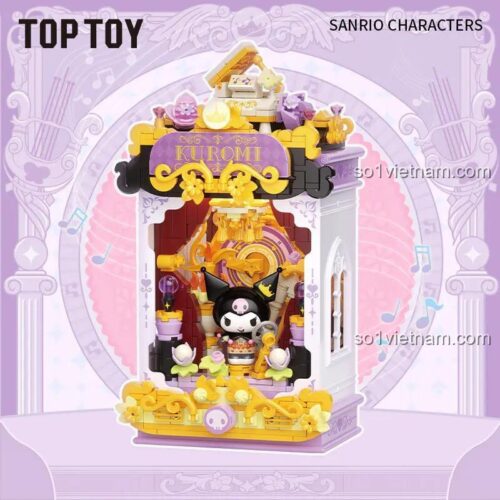 đồ chơi mô hình TOP TOY TC3109 Mô hình Kuromi Opera Night Shadow, bộ lắp ghép cho bé gái 8 tuổi chất lượng cao