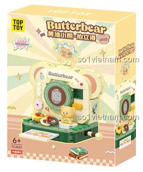 Bộ lắp ghép TOP TOY TC3501 Máy ảnh lấy liền Gấu Bơ Butterbear, hộp sản phẩm đáng yêu, giá tốt cho bé gái 6 tuổi